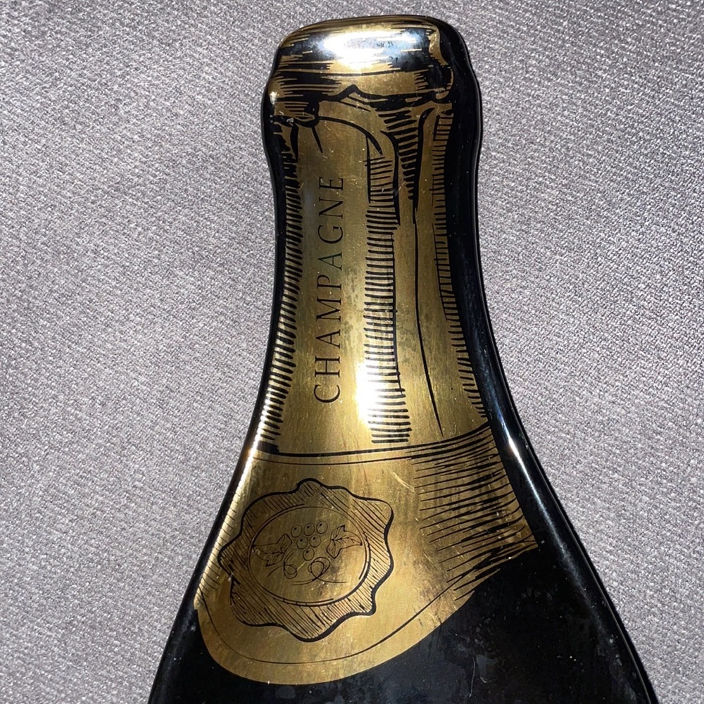 Champagne Bottle Holder. Ceramic. 10x3.5” - Picture 2 of 3